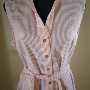 CASUAL DRESS, WHITE & ORANGE, BY: JONES NEW YORK SIZE: 14